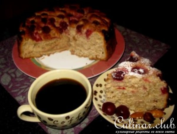 Пирог "Экспериментальный" вишневый, вкусный