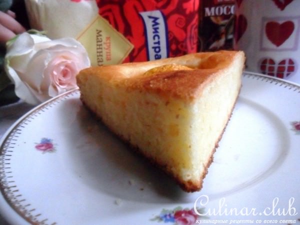 Манник с персиками "Солнечный круг"
