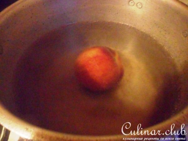 Манник с персиками "Солнечный круг"