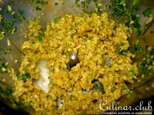 Песто с кресс-салатом и руколой