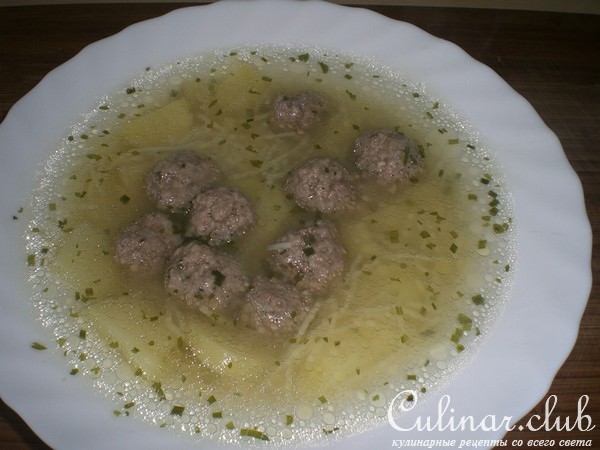суп с фрикадельками