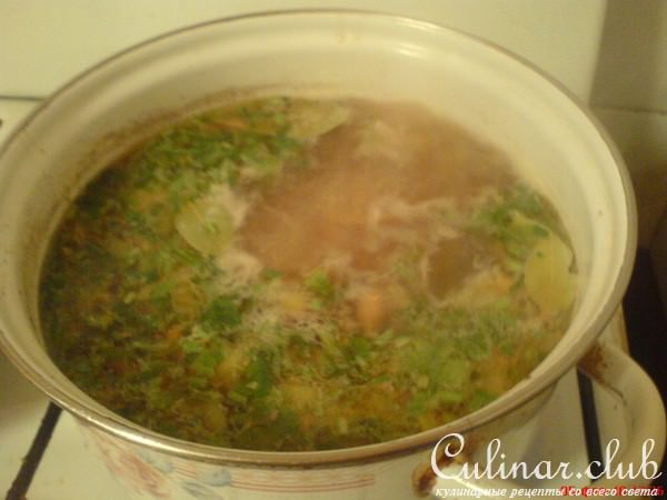 Суп с печенью по-деревенски