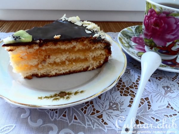 Торт "Чародейка" с лимонным кремом.