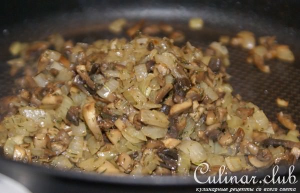 Нежные пончики с грибами и гречкой (без яиц)