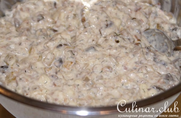 Нежные пончики с грибами и гречкой (без яиц)