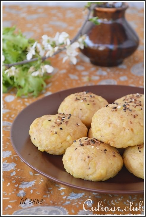 Картофельные постные пирожки с капустой